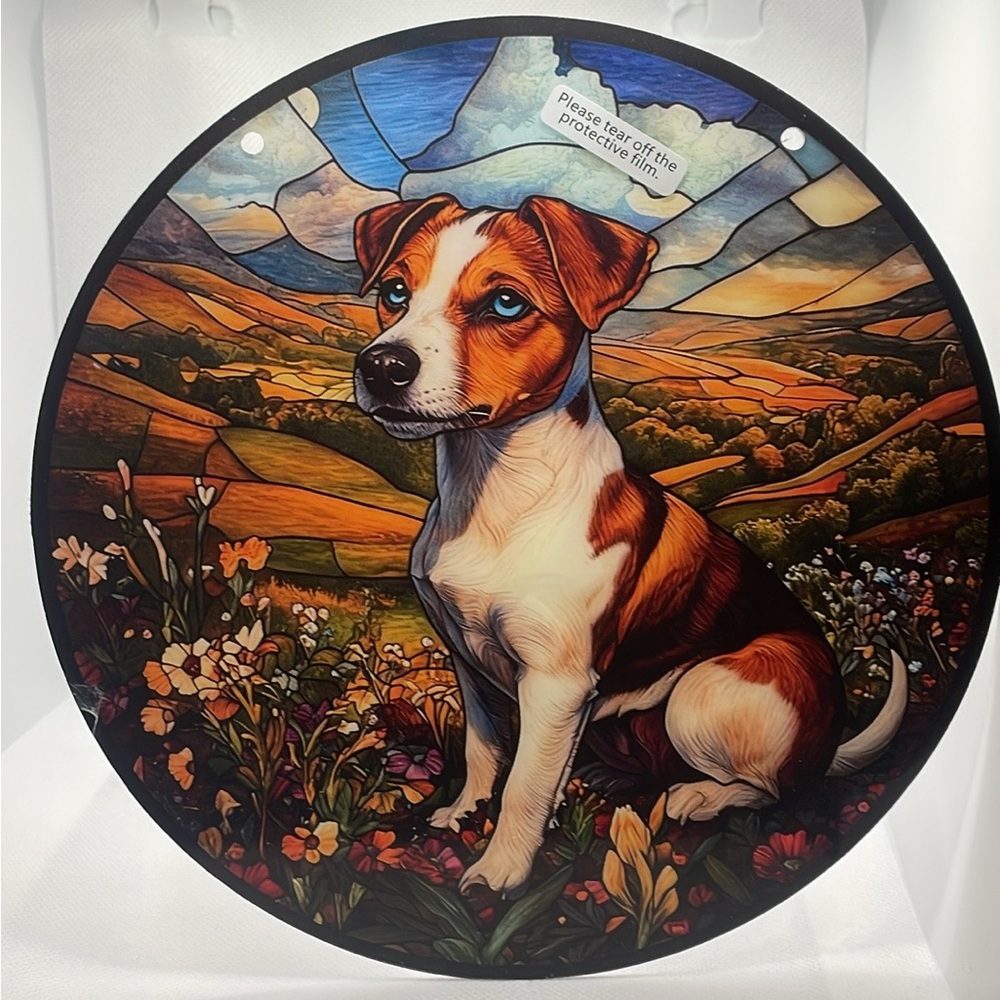 Suncatcher Acrylic Jack Russel Terrier Dog Country Home Decor Puppy
